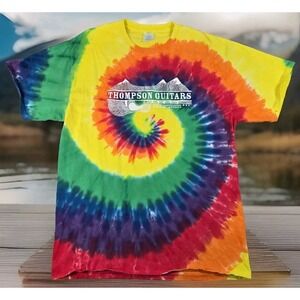 Preston Thompson Guitars T Shirt Mens‎ Large L Tie Dye Port Company